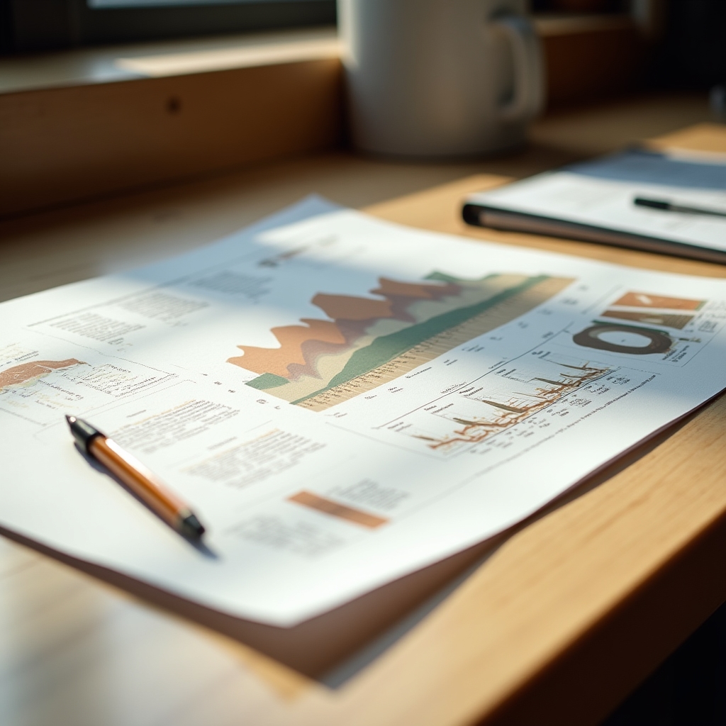 Infografica per pubblicazione scientifica con diagrammi e visualizzazioni dati in stile editoriale